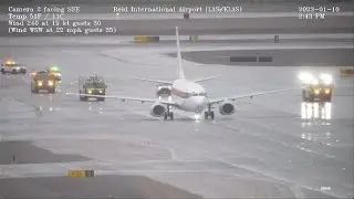 JANET Airlines makes emergency landing on a rainy day in Las Vegas