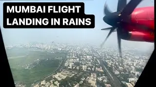 MUMBAI Airport Landing in RAINY SEASON - Badalo Ke Beech Se LANDING