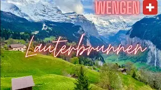 WENGEN to LAUTERBRUNNEN Mesmerising Train Journey in Switzerland🇨🇭