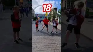 Would your dad complete the BLIND Step Over challenge? ⚽️😂 #football #barnsley #wembley #prank