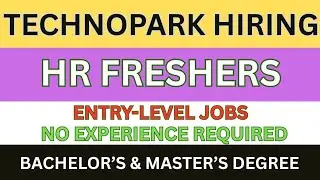 Technopark HR Fresher Jobs | No Experience Required | Apply Now #hr #technopark #applynow #hiring 