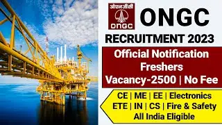 ONGC Recruitment 2023|Fresher|Vacancy 2500|ONGC Vacancy 2023|Oil and Natural Gas Corporation Vacancy