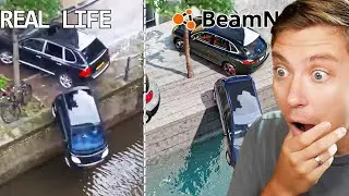 Reacting To Real Crashes vs beamNG Crashes
