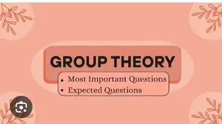 Msc1st sem group theory most important question mjprubareilly2026#msc#chemistry video#shorts#like