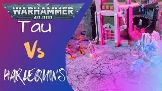Tau vs Harlequins - 9th Ed - 40k 2000 Pts - Battle Report - Warhammer 40K