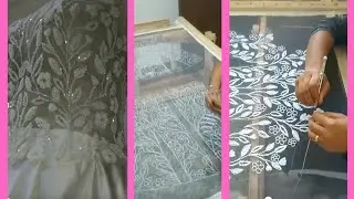 how to embroidery  | embroidery making | maxi embroidery | adda work | #fashiondesigning
