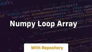 numpy loop array
