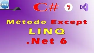 C#, o método Except do LINQ. C Sharp Visual Studio 2022 vídeo 7