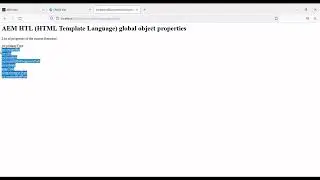 AEM HTL - global object properties