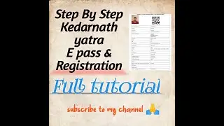Kedarnath temple ( E- pass & Registration // Char dham yatra E- pass / Barcode ) full tutorial