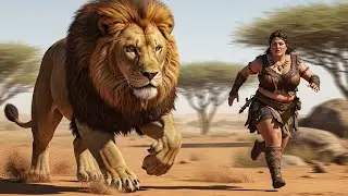 Life Million Years Ago: The Brave Buffalo and the Mighty Woman