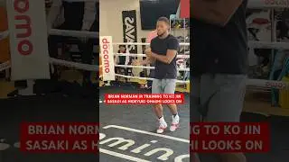 BRIAN NORMAN JR TRAINING TO KO JIN SASAKI AS HIDEYUKI OHASHI LOOKS ON