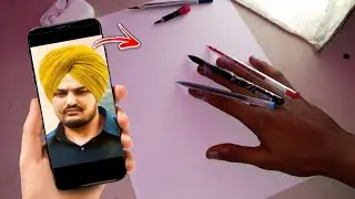 Sidhu Moose Wala Drawing , Tribute to ‪@SidhuMooseWalaOfficial‬  | Scribble Art