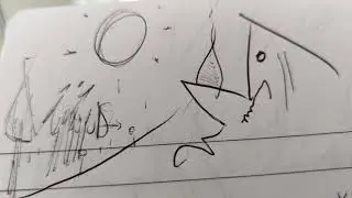 an archer's vision of gray clouds and a ray of sunlight during a storm (original composition)