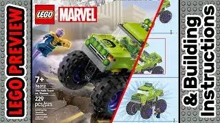 PREVIEW: 76312, LEGO MARVEL, The Hulk Truck vs. Thanos & Building Instructions! LEGO 2025