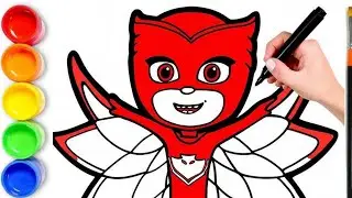 Drawing and Coloring Owlette From PJ Masks