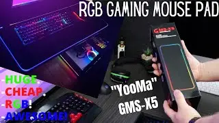 BIG RGB Mousepad YooMa Brand Unboxing/Review (Another CHEAP Amazon Score!)