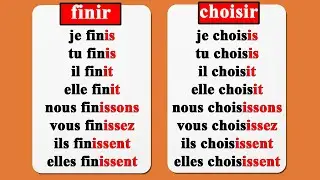 finir et choisir au pr&eacute;sent de l'indicatif