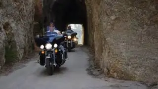 Tunnel on Iron Mountain Road during Sturgis Motorcycle Rally
