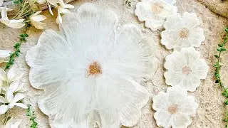 Набор из белого и золотого подноса и подставки из смолы: урок по рисованию смолой