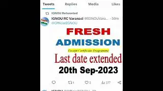 ignou admission date extended 2023| last date extended ignou admission 2023| @DrKuldeepSinghRawat