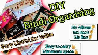 😱DIY Compact Bindi Organising(No Album/No Book/NoBox)/ How to organize Bindis/Easyideas