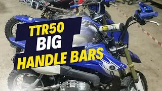 Custom handle bars on my kids Yamaha TTR50's