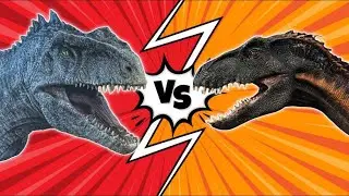 Giganotosaurus vs Indoraptor (who will win)😱🔥