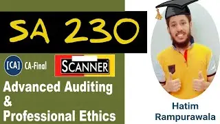 SA 230 Pankaj Garg Scanner Nov 2020 💯 | Standard of Auditing | Hatim Rampurawala | HATIM EDU CARE &hearts;️