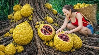 Harvesting Wrinkled Vine Pomelos in a Strange Forest — Curious Crowds, Sold Out Fast at the Market