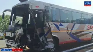 Pushpa 2 Team Artists Bus Accident at Narketpally | Public News Telangana
