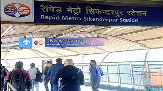 How To Go Gurugram Rapid Metro | Delhi Metro Yellow Line Sikanderpur Interchange Station | Tour 