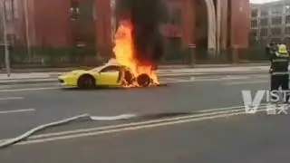 Ferrari on Fire- Luxury car destroyed 🤬