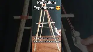 Time period of simple pendulum experiment under constant force of gravity, #Physics #shorts #diy
