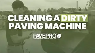 Cleaning A Dirty Asphalt Paver with PavePro's Asphalt Solvent