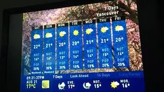 The Wearher Network Local Forecast August 21, 2020