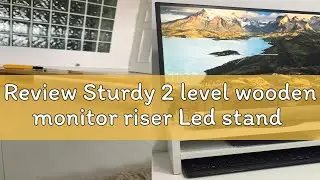 Review Sturdy 2 level wooden monitor riser Led stand