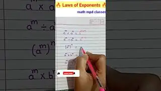 Laws of Exponents #maths #shorts #shortvideo #viralvideo