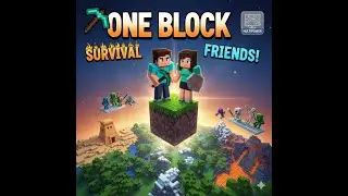 one block server on servival mode with a friend