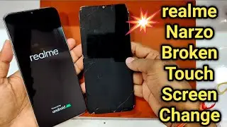 Realme narzo 10 broken lcd screen change || How to replacement realme combo folder || Display Change
