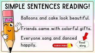 Let's Read! | Simple Sentences for Kids | Practice Reading | Grade 1 Reading #readingactivity