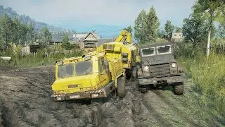 SnowRunner – Rescuing a Stuck Truck | Deep Mud Recovery Mission