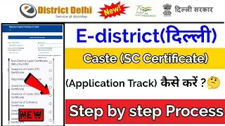 E District Delhi Caste ST Certificate Application Status Online Check Kaise Kare | step by step 