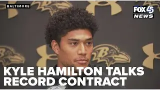 Ravens safety Kyle Hamilton speaks after signing record contract extension