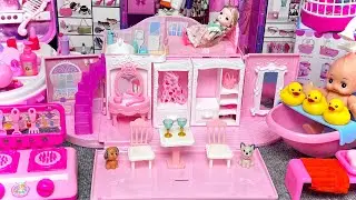 10 Minutes of Satisfying Dollhouse Unboxing 🩷 Pink Toy Fun | ASMR | REVIEW 