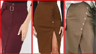 Smart Office Skirts with Button Designs - Professional Women's Wear