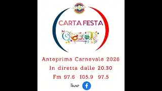 CARTA FESTA L'ANTEPRIMA DEL CARNEVALE DI SCIACCA 2026 3a puntata