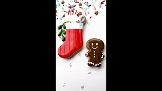 Christmas Stocking Decorated Cookie! 😍 #cookiedecorating #shorts