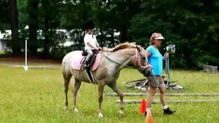 4 year old Girl at a Horse Riding Lesson