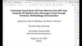 Session 1-B: Origin-Destination Enhancements and Analyses